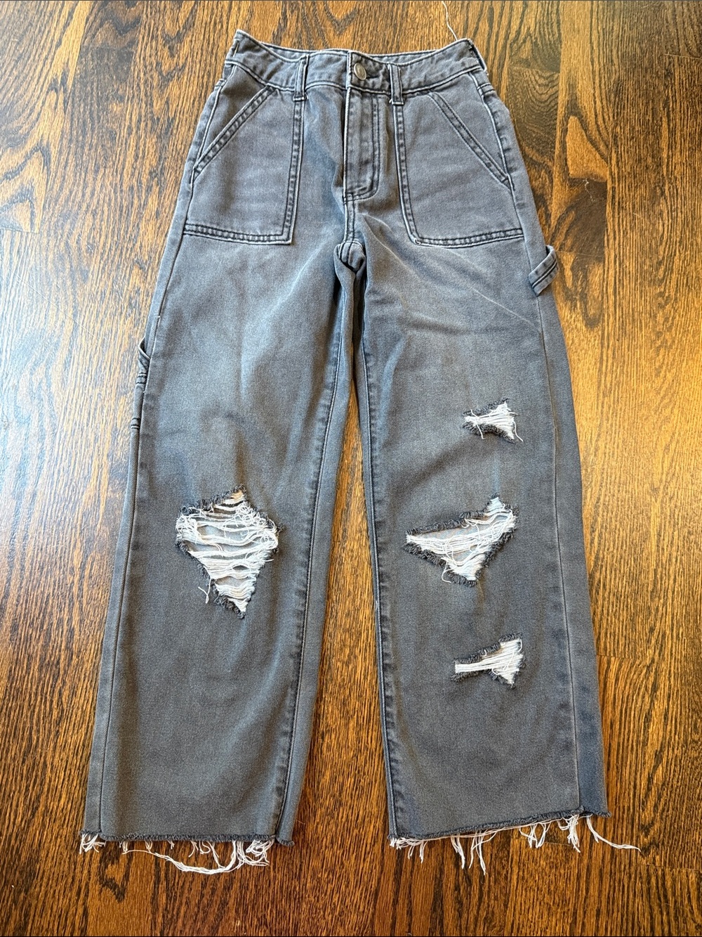 Girls size 7/8 Katie J NYC cargo ripped denim jeans